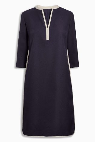 Navy Sporty Tipped Tunic